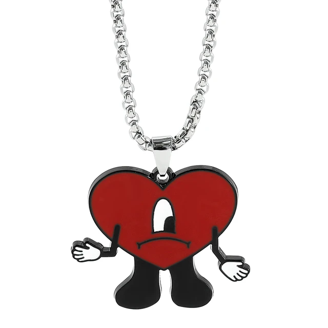 Wholesale Personalized Custom Bad Bunny Necklace Unisex Colorful Print  Heart Stainless Steel Necklace - China Necklace Jewelry of Bad Bunny and Bad  Bunny Heart of Bad Bunny Accessories price | Made-in-China.com
