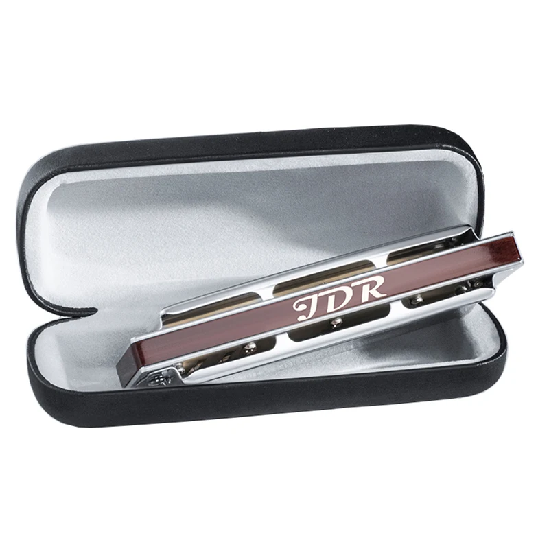JDR Blues Diatonic Harmonica Key C Wood 10 Holes For Professional Beginners