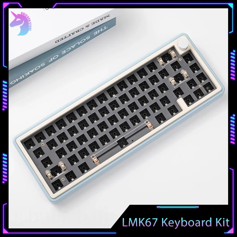 

Zuoya LMK67 Mechanical Keyboard 3 Mode USB/2.4G/Bluetooth Wireless Keyboard 66Keys Light Custom RGB Gaming Keyboards For Pc Gift