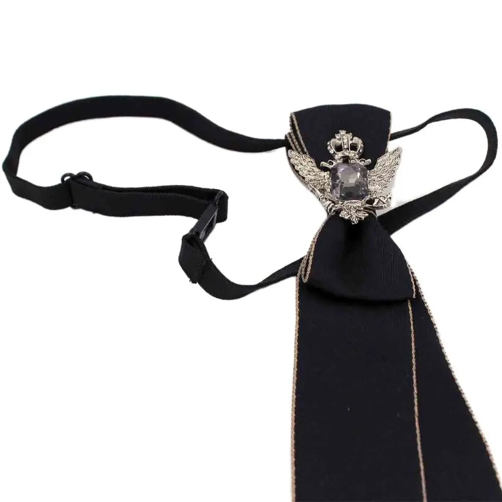 

Rhinestone Flower Uniform Neck Ties Shirt Accessory Lattice Tassel Chain Children Neckties Men Neck Ties Women Bow Neckties