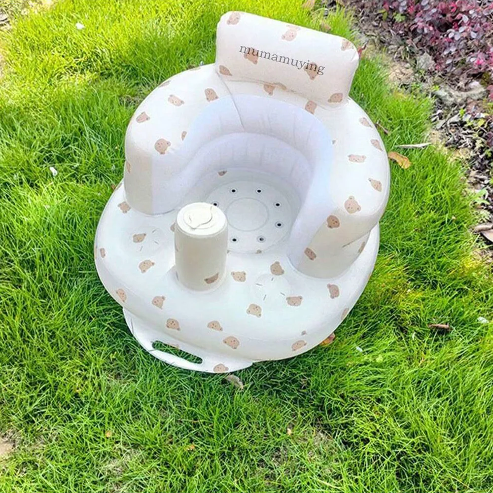 Inflatable sofa children sofa PVC Baby Chair Learning To Sit On Anti-fall Inflatable Sofa Child Seat Training Portable Bath Chair Practice Sitting Stool