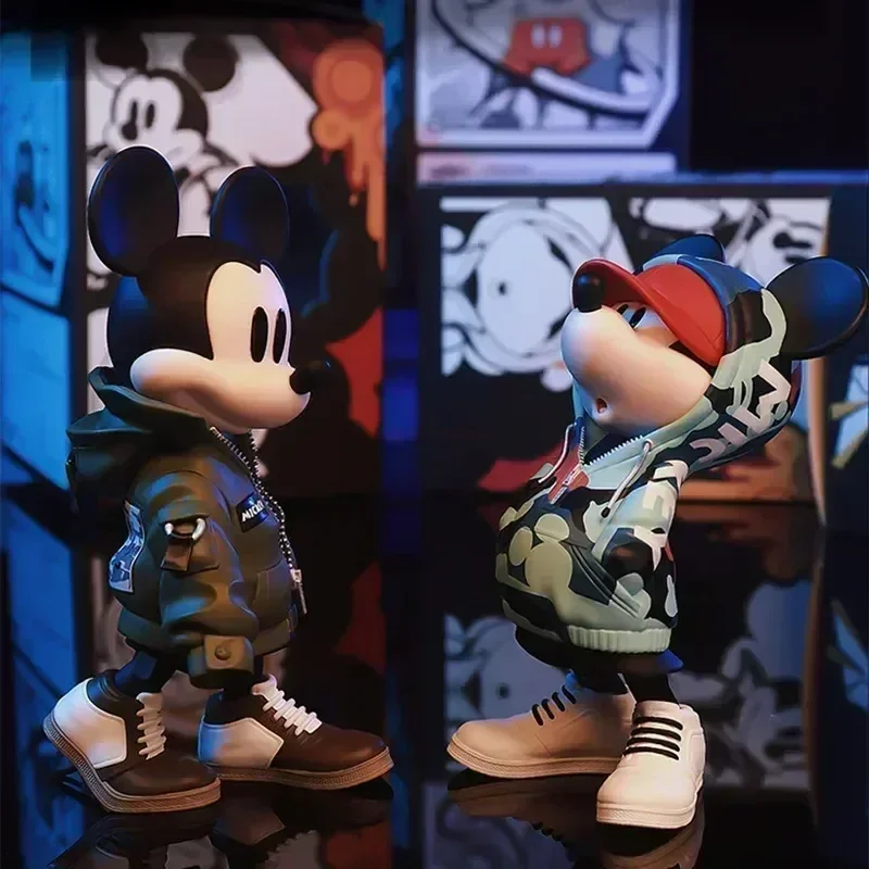 ディズニー-ミニーとミッキーマウスのフィギュア,収集可能なおもちゃの