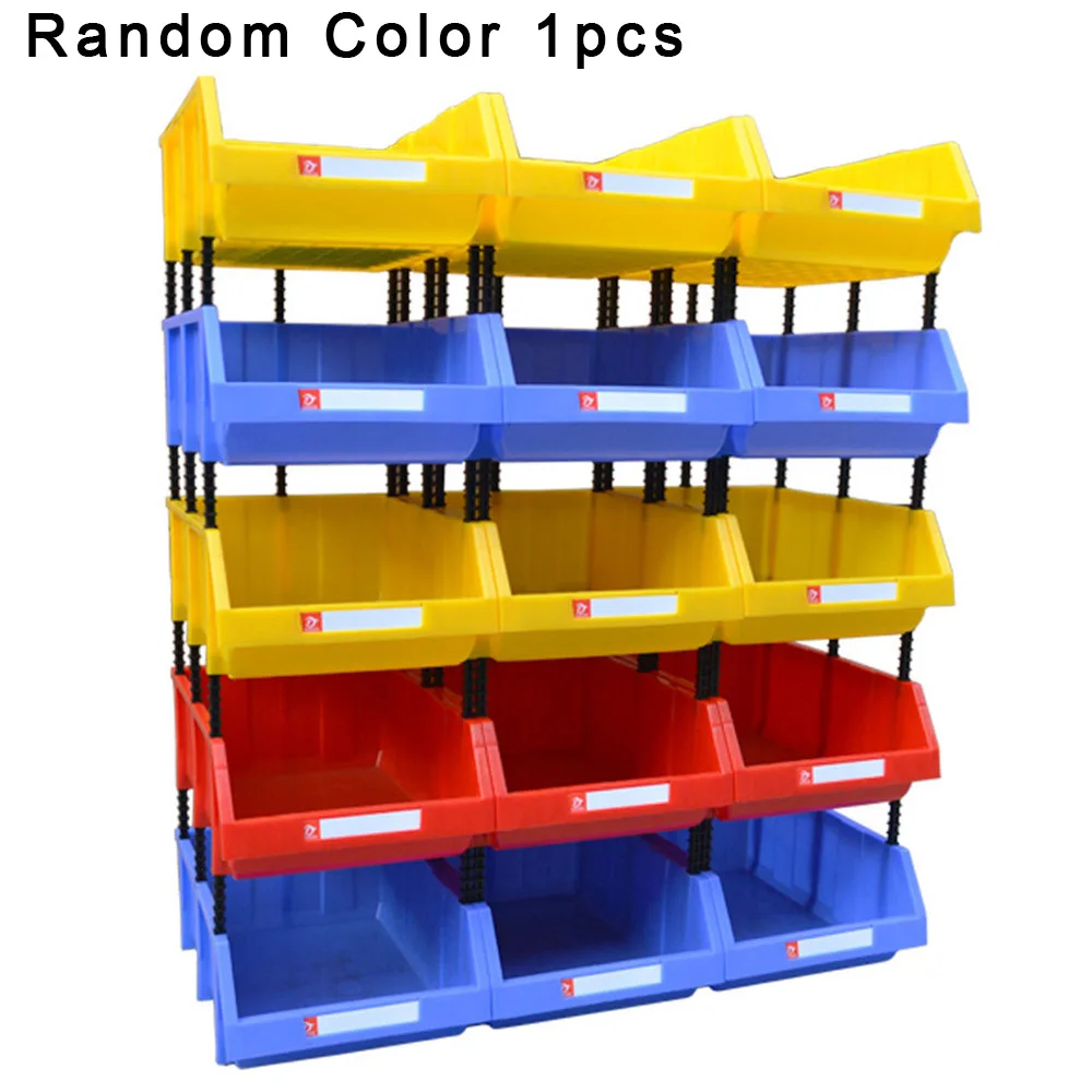 

PE Tool Container Storage Boxes Rack Components Organizer Tools Garage Stackable Modular Plates Home Hardware 180*120*80mm