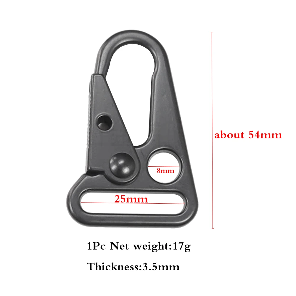 2x Mousquetons Clip HK Type Pour Bretelle Fusil Carabine Accessoire Fixation