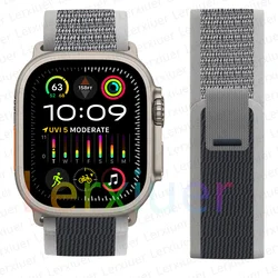 Nylon Sports Bracelet Trail Loop for Apple Watch - Versatile and Durable Strap (Black white gray)