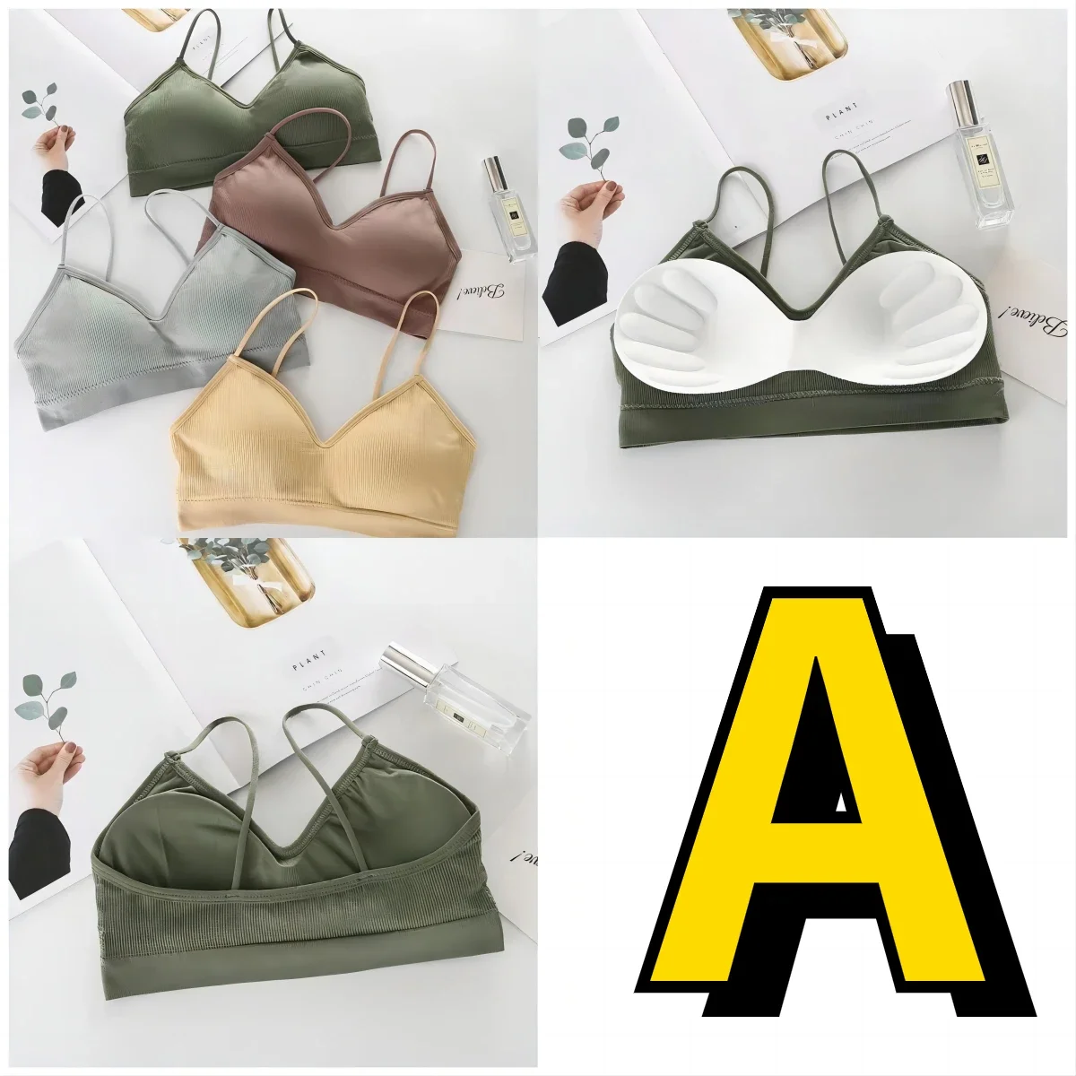 Seamless Sport Bra Backless Strapless Top Push Up Bralette Brassiere Women Underwear