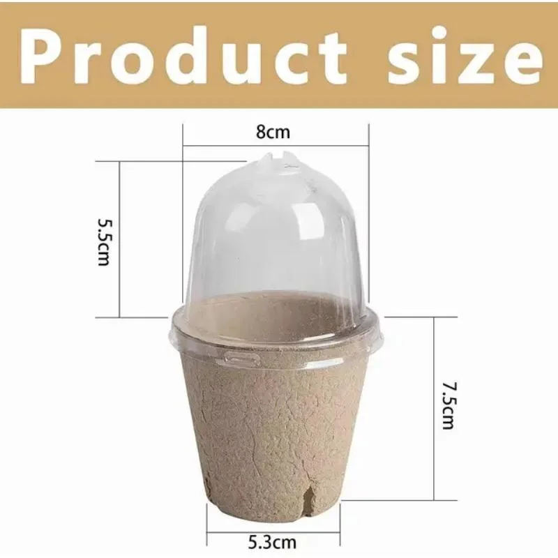 Seed Seedling Pulp Cup Biodegradable Circular Seedling Pot Disposable Nursery Nutrition Cup Horticultural Garden Plant GrowthCup