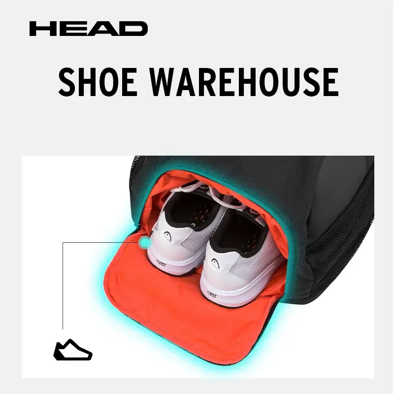 HEAD Tour Team Series Tennis Backpack Large Capacity With Shoe Compartment Racket Room Rackets Bag 6