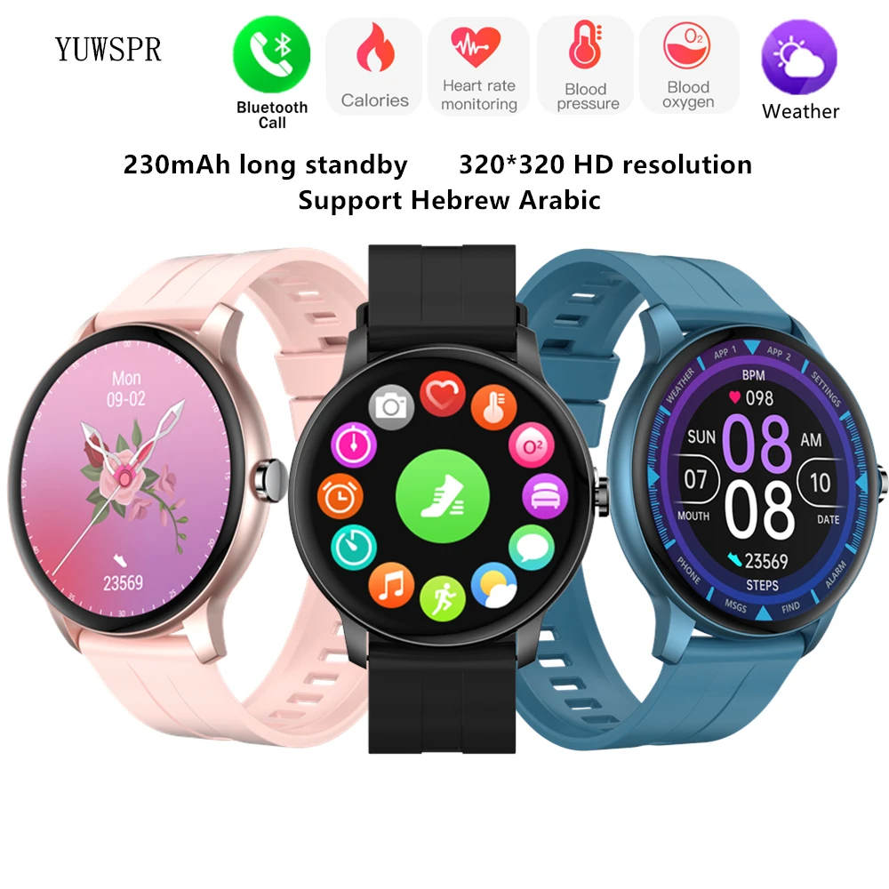 Lightweight Women Smart Watch Bluetooth Call Heart Rate Calories Monitoring Ladies Fashion Healthy Tracker Smart Sports Clock Z2