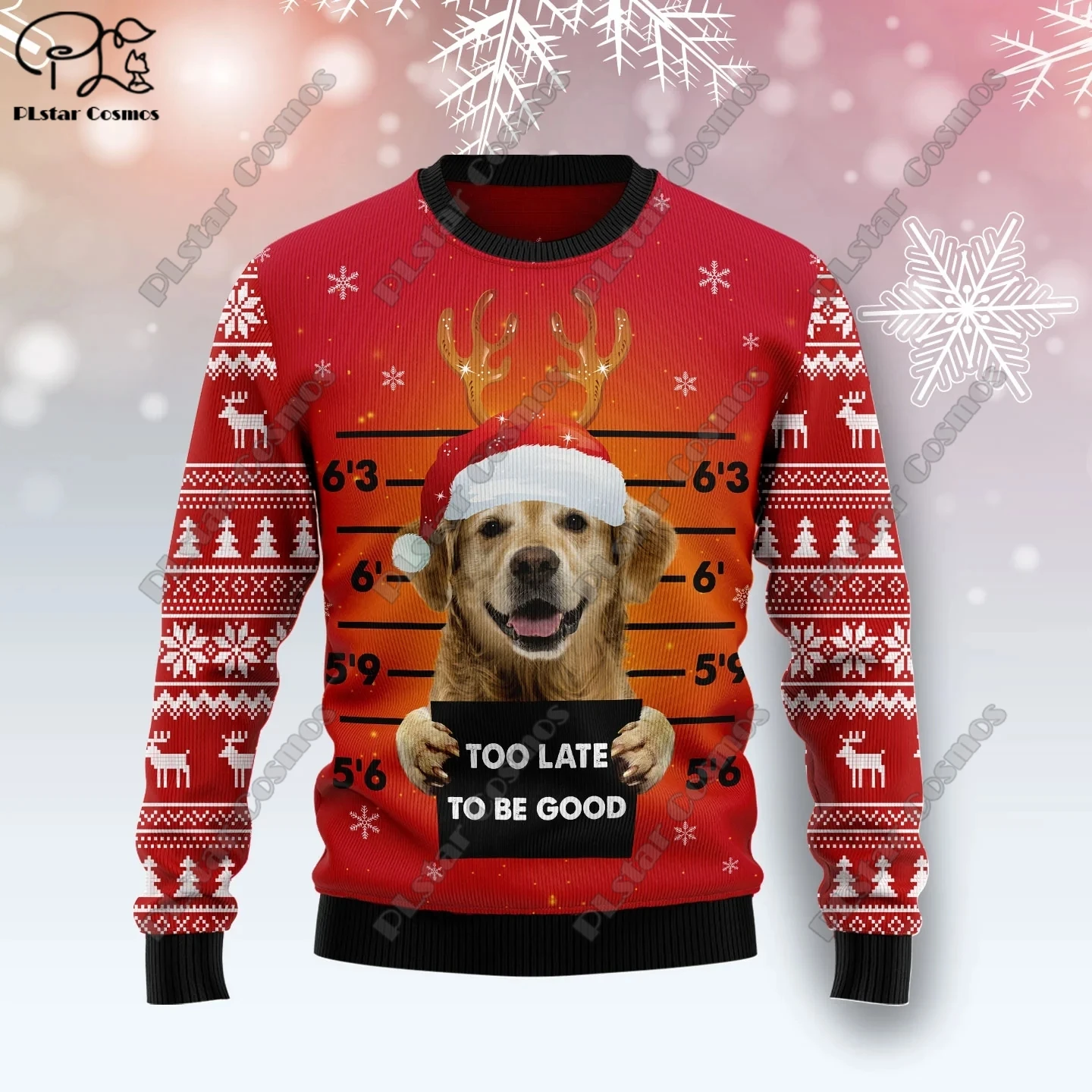 3D Printing Christmas Christmas Tree Santa Claus Tattoo Cat Animal Deer Bear Ugly Sweater Casual Unisex Winter Sweatshirt M8