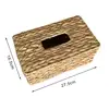 Rattan Tissue Box Holder Water Hyacinth Handwoven Straw Basket Natural Wicker Napkin Dispenser Square Organizer Rustic Decor 6
