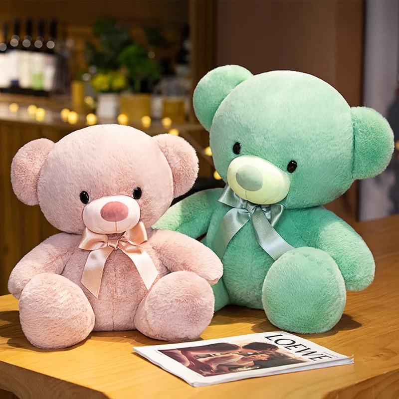 

35-50cm Lovely Bow Tie Bear Plush Toy Cute Pink Teddy Bear Stuffed Animal Doll for Girl Birthday Girlfriend Valentine's Day Gift
