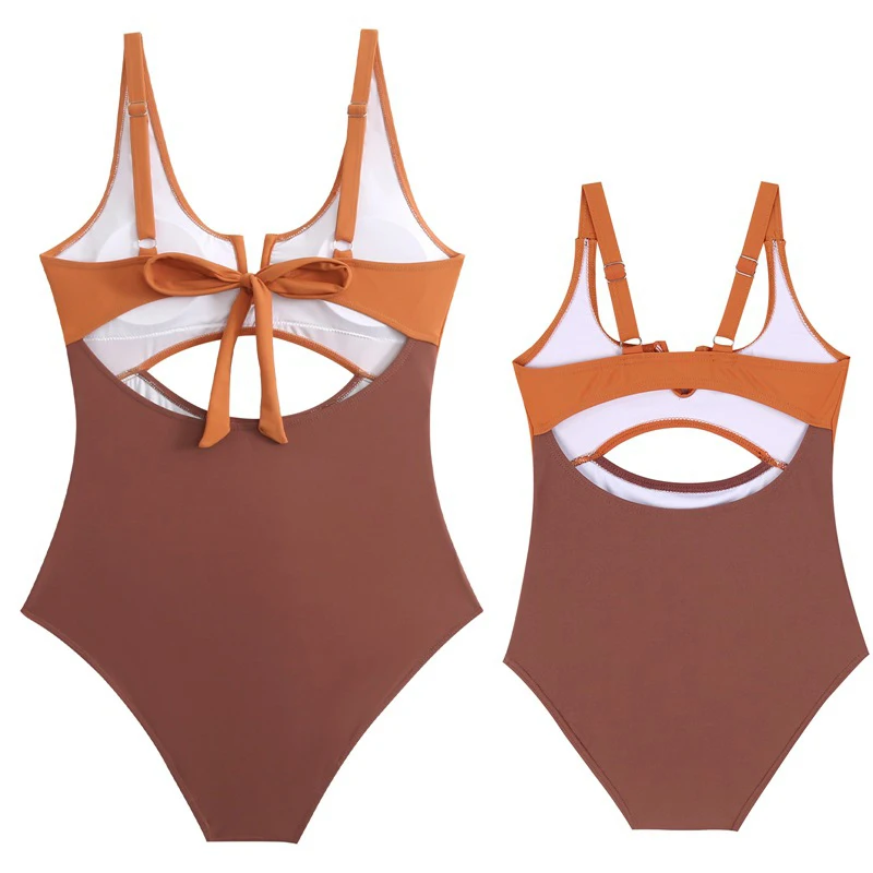 Summer Matching Family Bathing Suits Mother Girl Bikini Swimsuit For Mom and Daughter Swimsuits Female Baby Kids Beach Swimwear 6