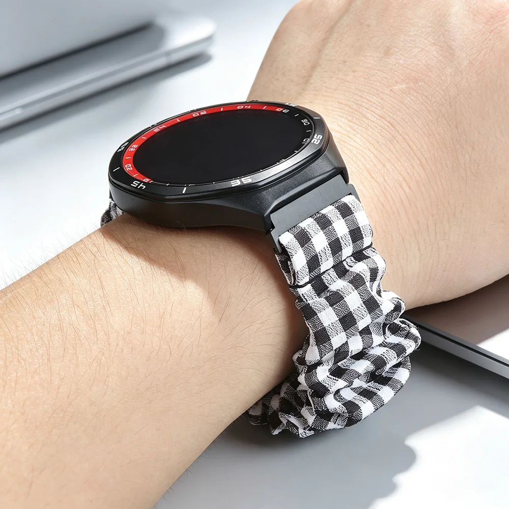 Breathable Striped Grid Watch Strap - 20/22mm Adjustable Bracelet Band