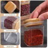4oz 6Packs Glass Jars Set with Minimalist Spice Labels, Square Spice Jars, Food Storage Container Canisters 5