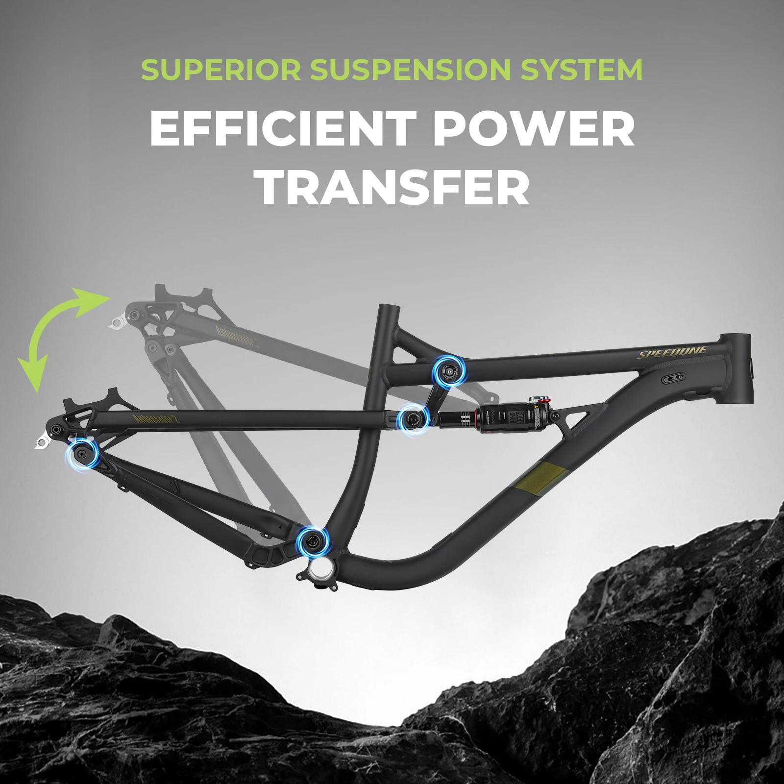 SPEEDONE Bicycle Soft Tail Frame 27.5/29ER 148x12mm Boost Aluminum