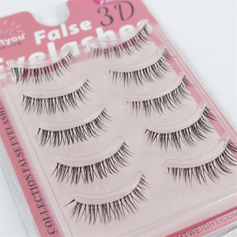 

Abestyou 9MM 3d Briquet Natural False Eyelashes Transparent Invisible Band Lashes Wispy Rangement Maquillage Beleza Accessories