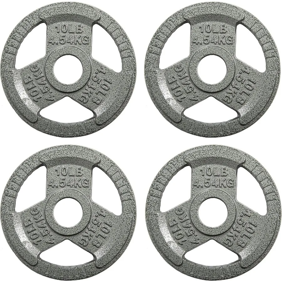 Fitvids Cast Iron 2Inch Weight Plate Sets for Strength Training and Weightlifting Available in 70 LBS or 120 LBS Configurations