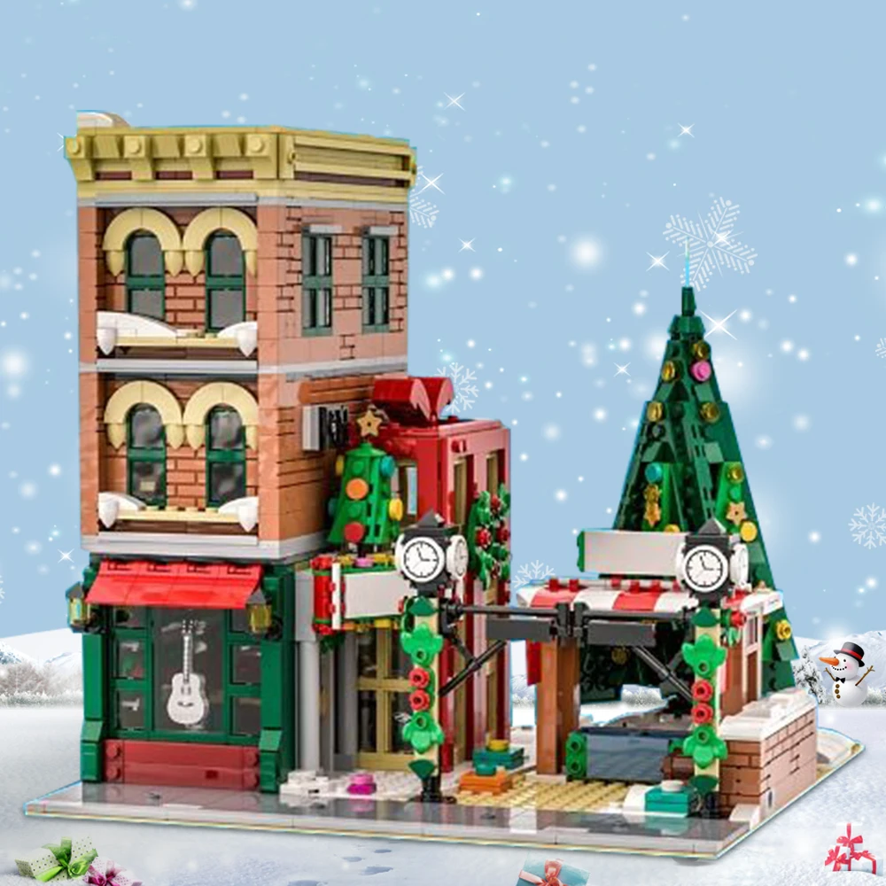 

Winter Modular Buildings Building Blocks 1681PCS Moc Architecture DIY Model Sets Bricks Construction Children Toys Adult Gift