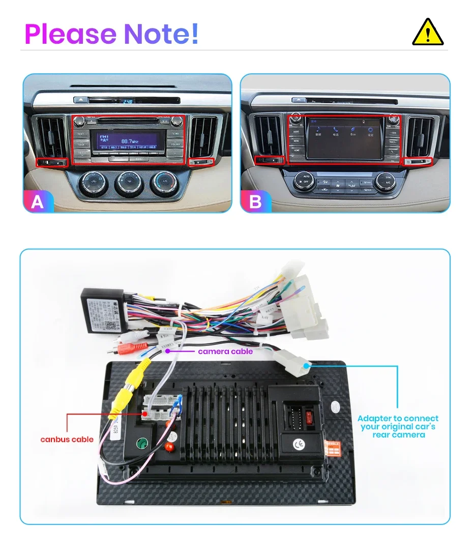 Junsun Qualcomm chip 8Core Android13 Auto Radio Für Toyota RAV4 RAV 4 2012-2018 WirelessCarPlay Autoradio stereo Bildschirm Multimedia – Detail 1
