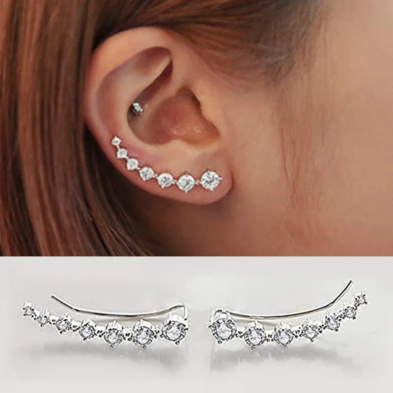 Huitan Stylish Versatile Pierced Earrings Lady Engagement