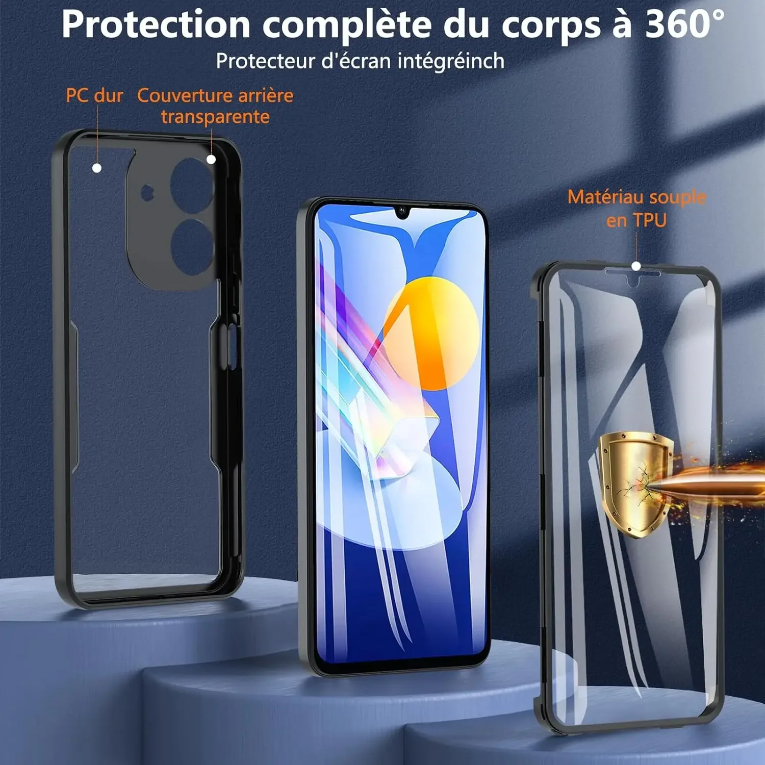 360 Full Body Shockproof Screen Protector Phone Case