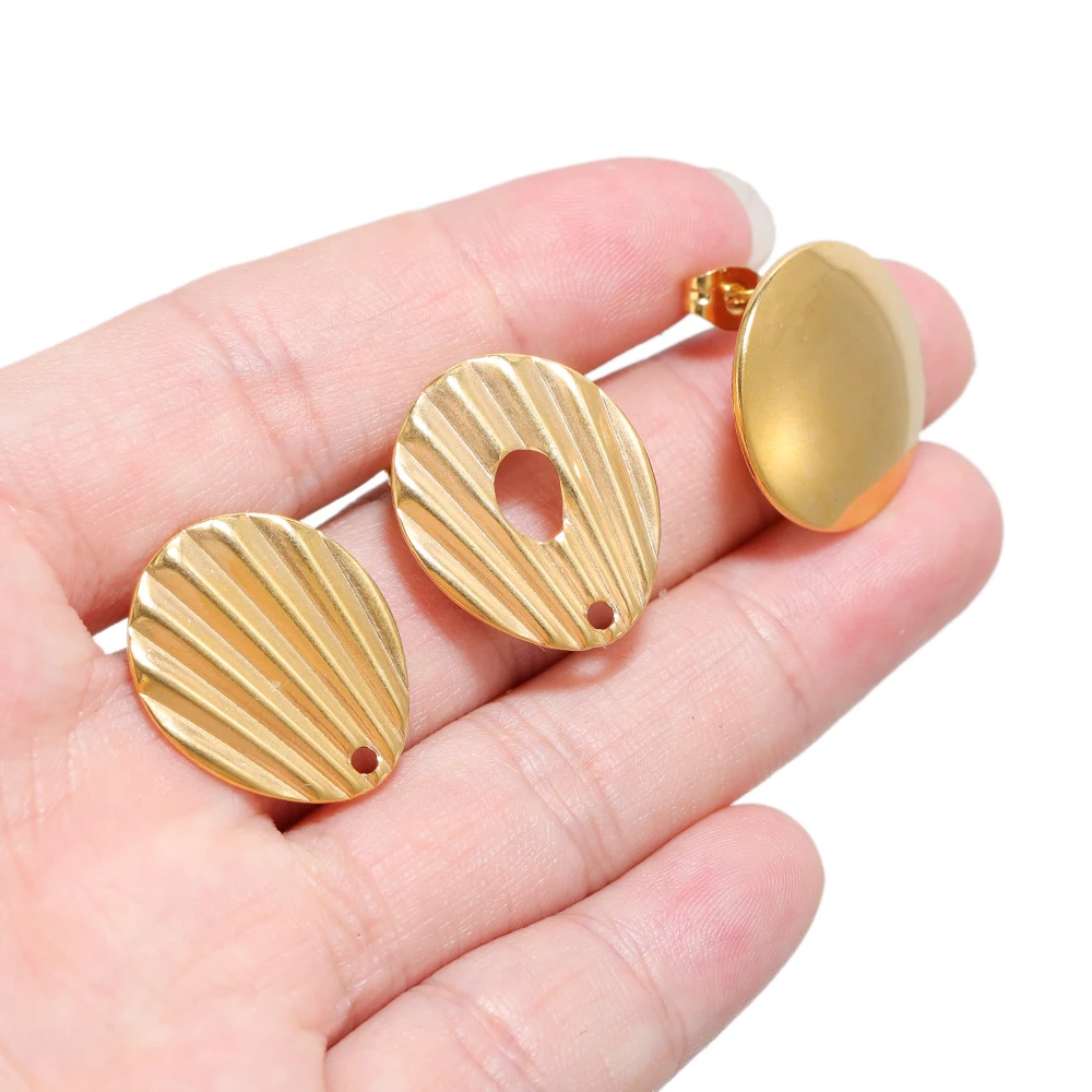 10 Stücke Edelstahl Klassische Geflecht Form Runde Ohrringe Post für DIY Tropfen Ohrringe Erkenntnisse Schmuck Machen Großhandel – Detail 10
