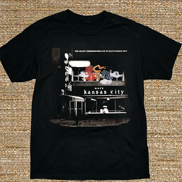 The Velvet Underground Last Show At Max'S T-Shirt Cotton Black S To 5Xl