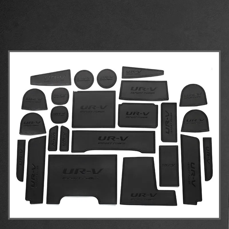 

Car Leather Door Slot Mat Storage Mat Coaster Anti-skid Mat For Honda U-RV 1.5T 2.0T 2017-2019 Left hand drive Auto Accessories