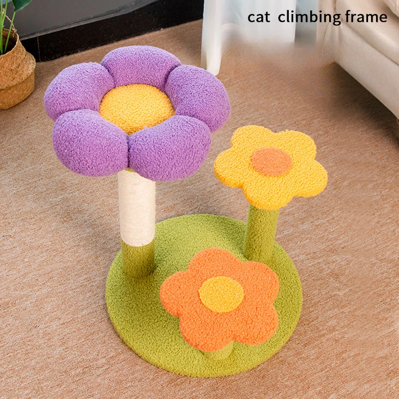Sisal Rope Multi Layer Cat Climbing Frame Kitten Scratching Column Sisal Hemp Claw Grinding Tool Pet Trees Flower Shaped Nest Sisal Rope Multi Layer Cat Climbing Frame Kitten Scratching Column Sisal Hemp Claw Grinding Tool Pet Trees Flower Shaped Nest