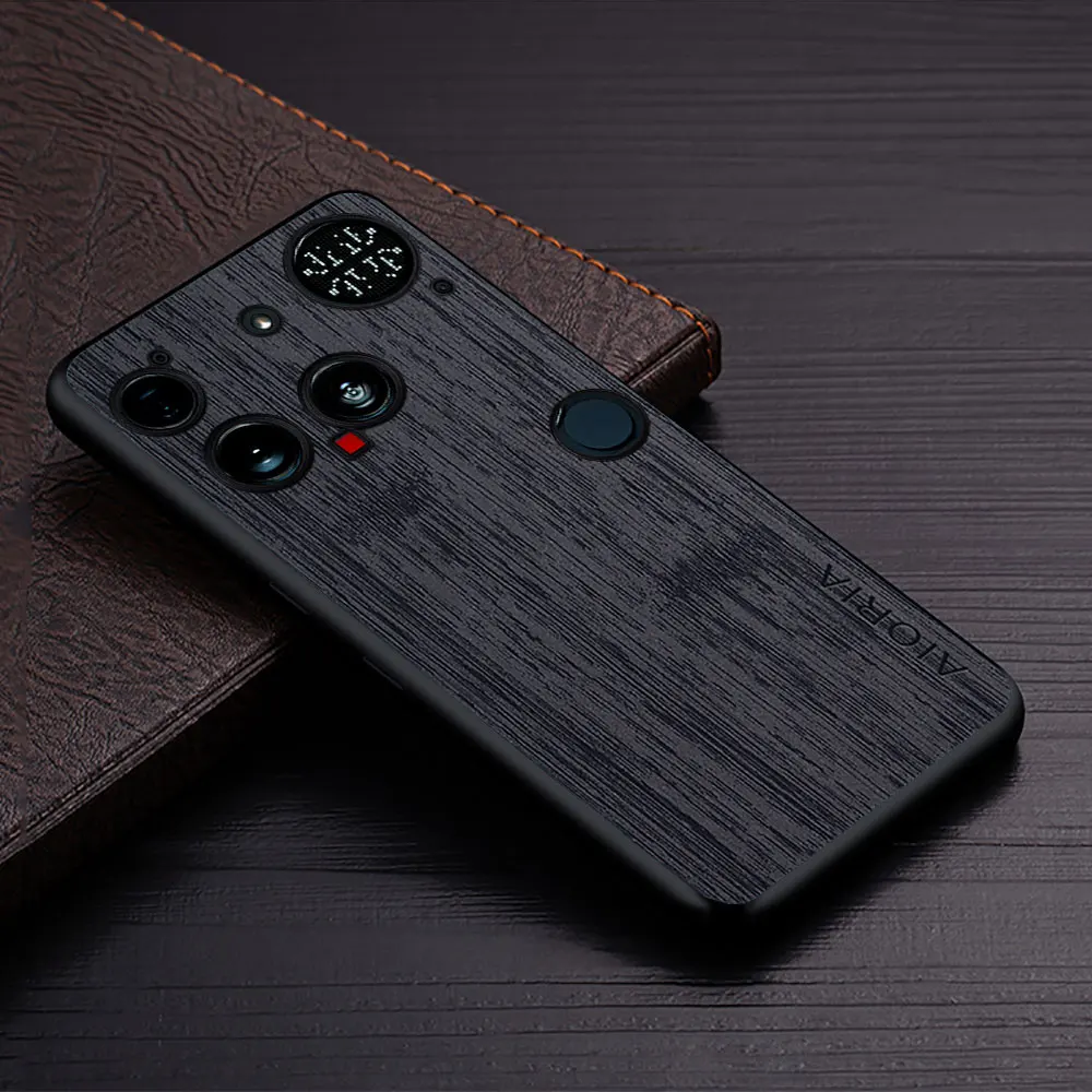 Luxury Bamboo Wood Pattern Leather Phone Case Cover
