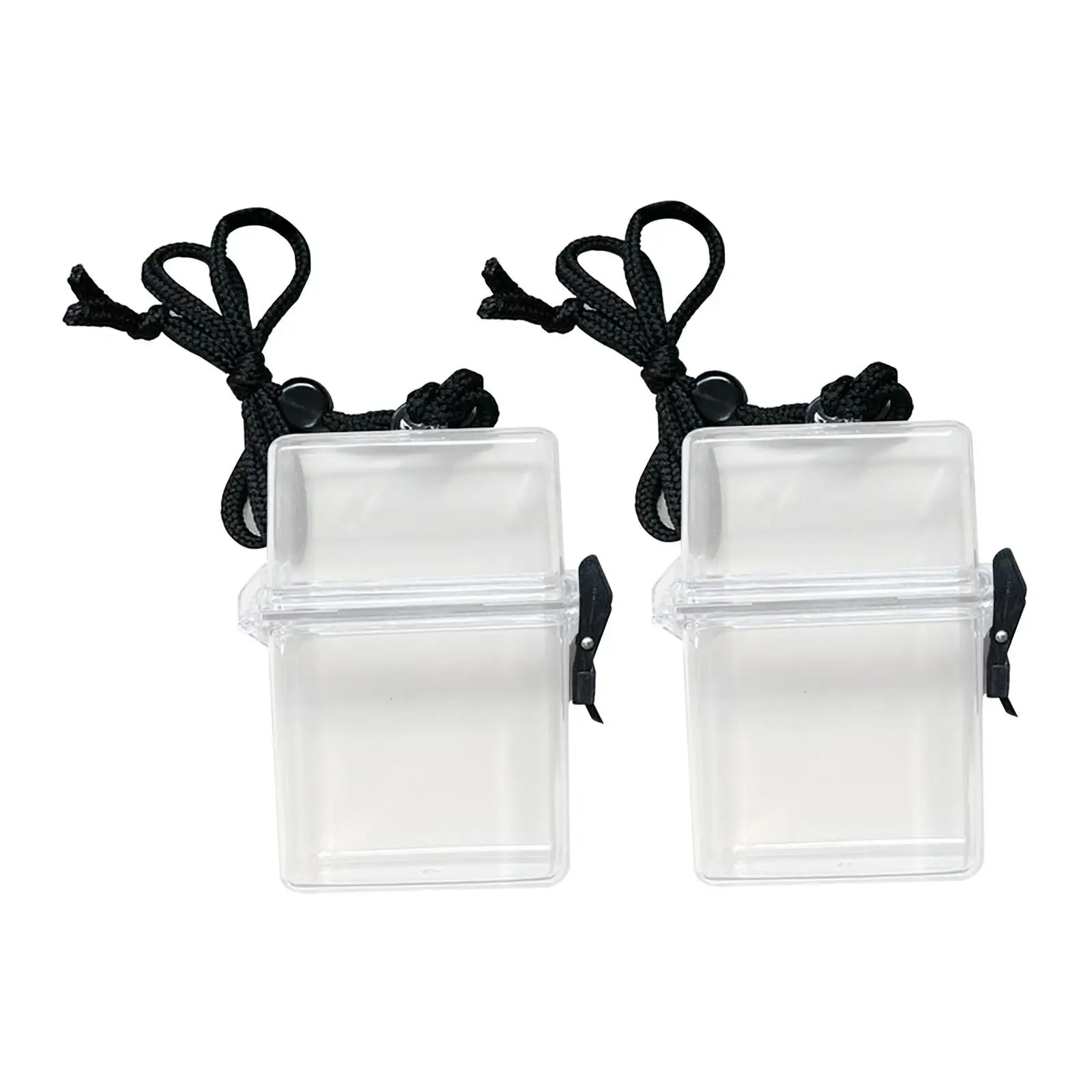 Waterproof Sports Cases 2Pcs Diving Dry Boxes Key Holder Lightweight Portable