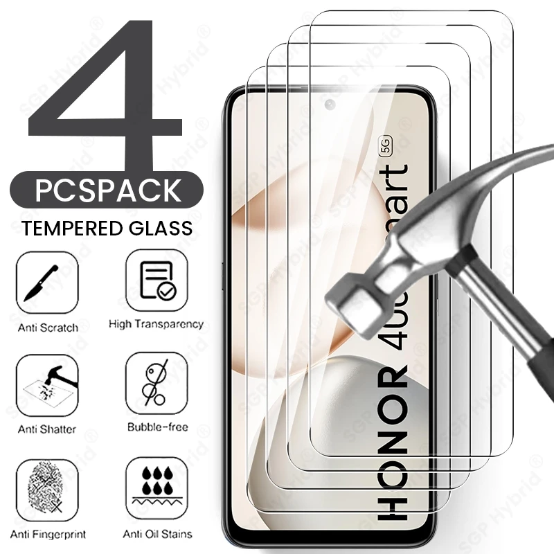 Premium Protective Case with Tempered Glass Screen Protector - 4-Piece Set