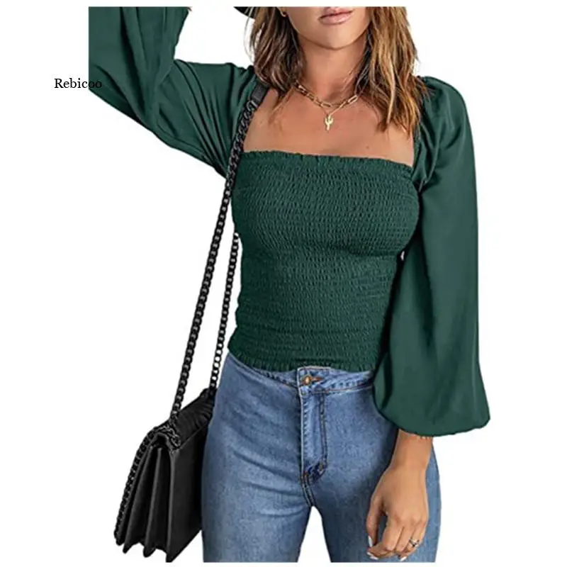 

Fashion Elegant Floral Print Shirts Women Blouses 2022 Sexy Slim Waist Lantern Long Sleeve Black Tops Spring Woman Clothes
