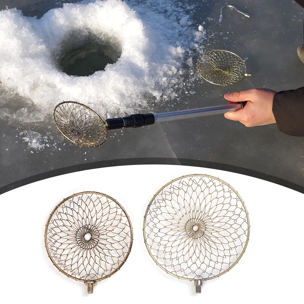 Portable Mini Ice Fishing Strainer Galvanized Iron Wire Net Angling Tool Lightweight Winter Tackle Supplies Accessories |