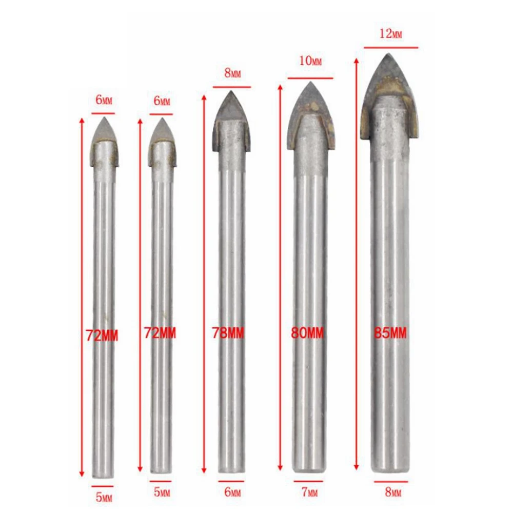 Amonk 10-Piece Glass & Tile Drill Bit Set - 6mm (1/4") Carbide Tip For Glass, Ceramic, Marble, Concrete - View #10