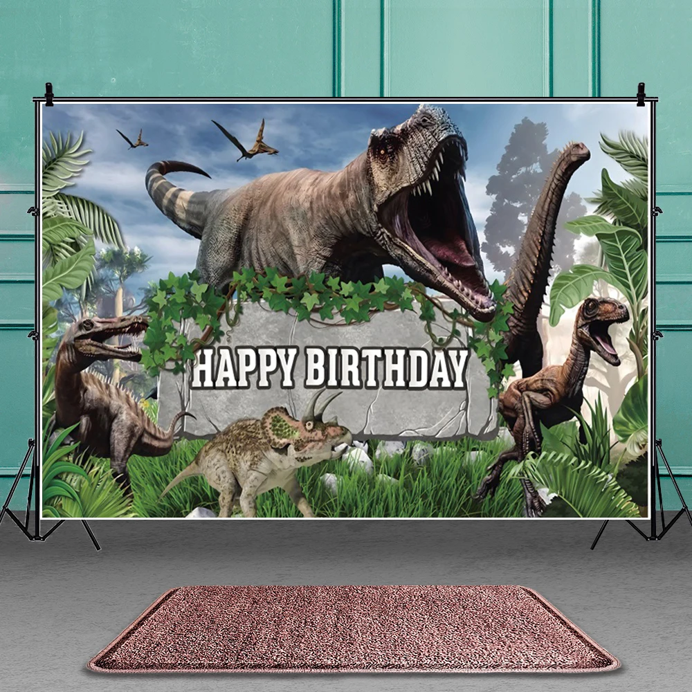 Fotohintergrund Dinosaurier-Motiv – 3D Vinyl-Hintergrund Für Studio & Party