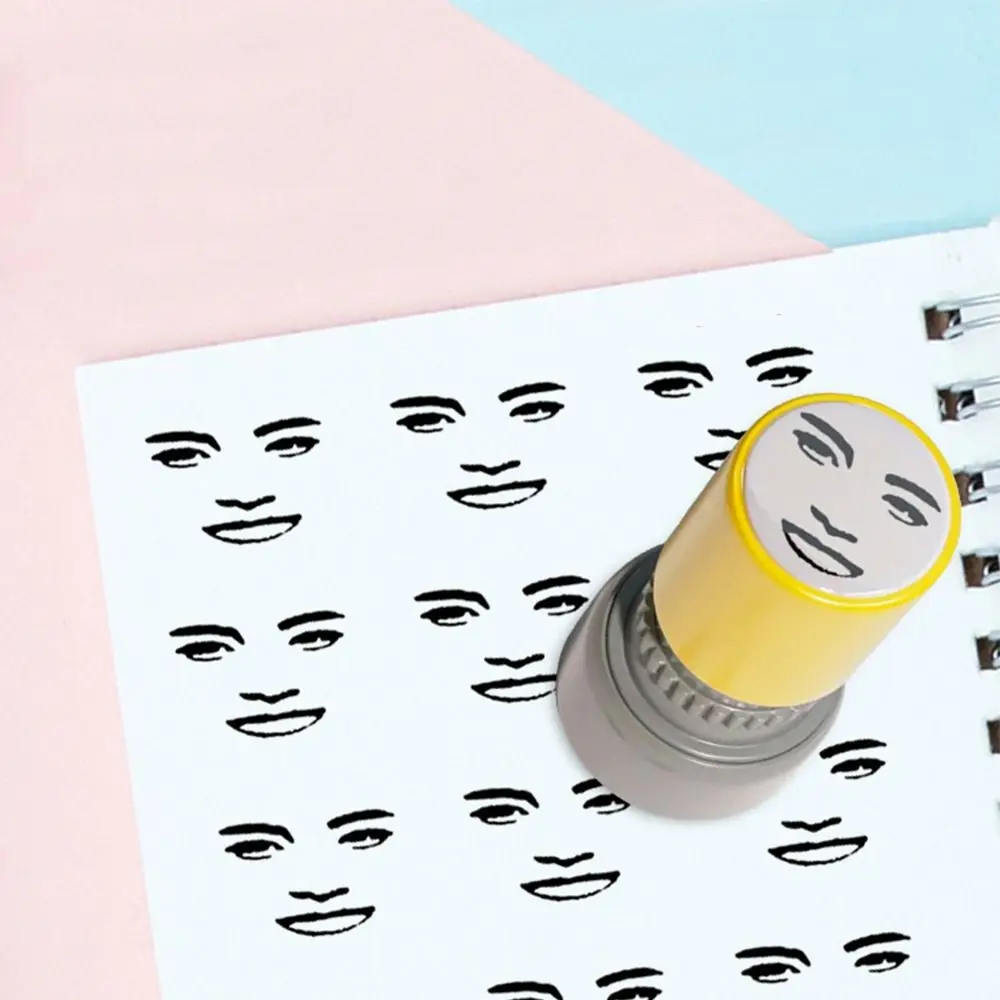 Self Ink Stamps Creative Novetly Face Memes Seal Stamp Self-Inking Engraved Funny Seal Stamp Prank Trick DIY Printing Toys Decorative