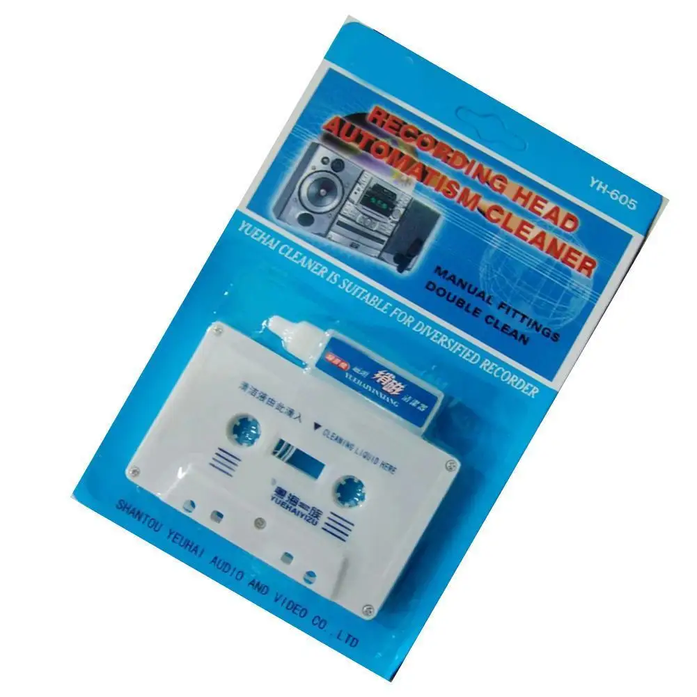 Carcassetteadaptor Line Audio Cassette Tape Head Cleaner Audio Cassette Tape Player Wet/Dry Head Cleaner DU55