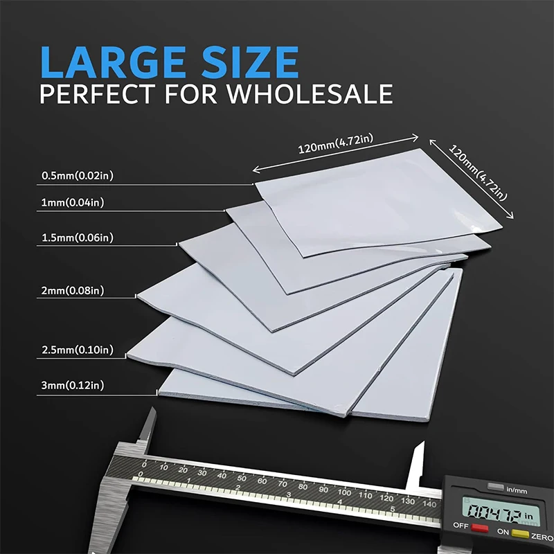 CPU Wärmeleitpad 100x100x3mm - Silikon Für GPU & Laptop Kühlung