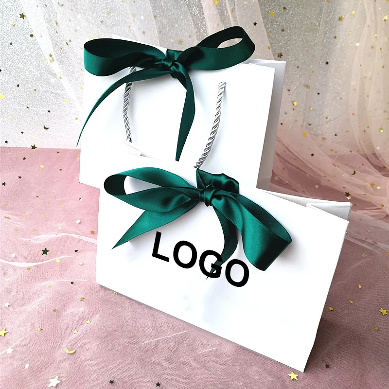 5 Pcs Custom Logo valentine day gifts pacakge white bag wedding bow tie luxury bag for small business bag personization 15 S9a601c6873a846699cbcf5a48b8e5a06Z