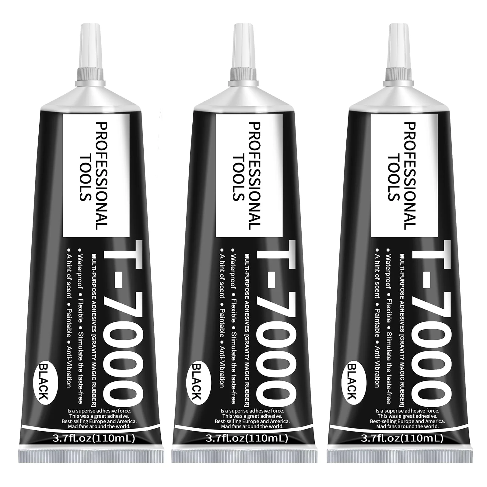 Versatile Clear & Black Waterproof Craft Adhesive