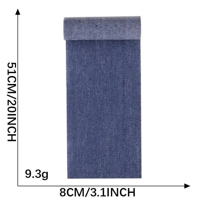 1 Roll Denim Patches Iron on Self-adhesive Clothing Patch for