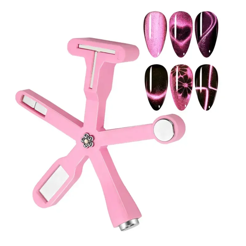 Versatile Magnetic Nail Art Tool for Cat Eye Gel Polish with Glitter Effect