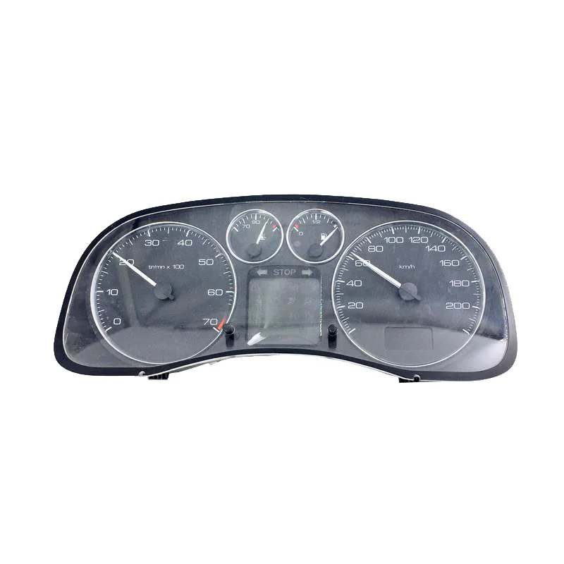Para Peugeot 307 panel de instrumentos de salpicadero de coche conjunto de combinación de odómetro original 5