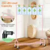 Heavy Duty Clothing Racks for Hanging Clothes Rack, 43" Wide Rolling Garment Rack Metal Clothing Hanger Rack with Wheels Wardrob 6