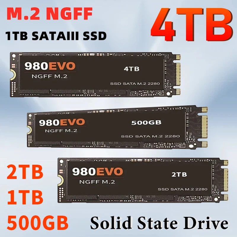 

Original 980EVO SSD Solid State Drive 4TB 2TB 1TB M.2 2280 SSD NGFF NVMe Gaming Internal Hard Drive For Laptop/Desktop/PC