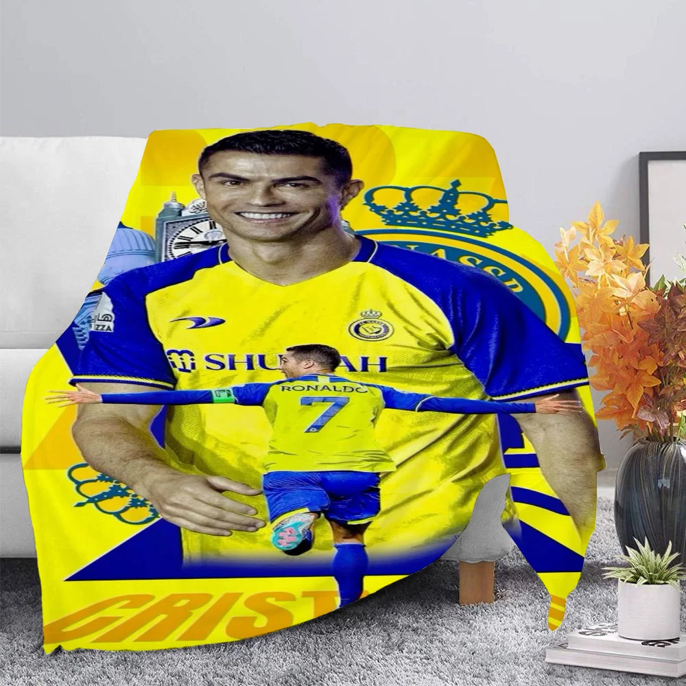C-Cristiano Ronaldo Fluffy Blanket Cobija Double Bed Blankets for Baby Bedspreads and Coverlets Home and Decoration Halloween 3