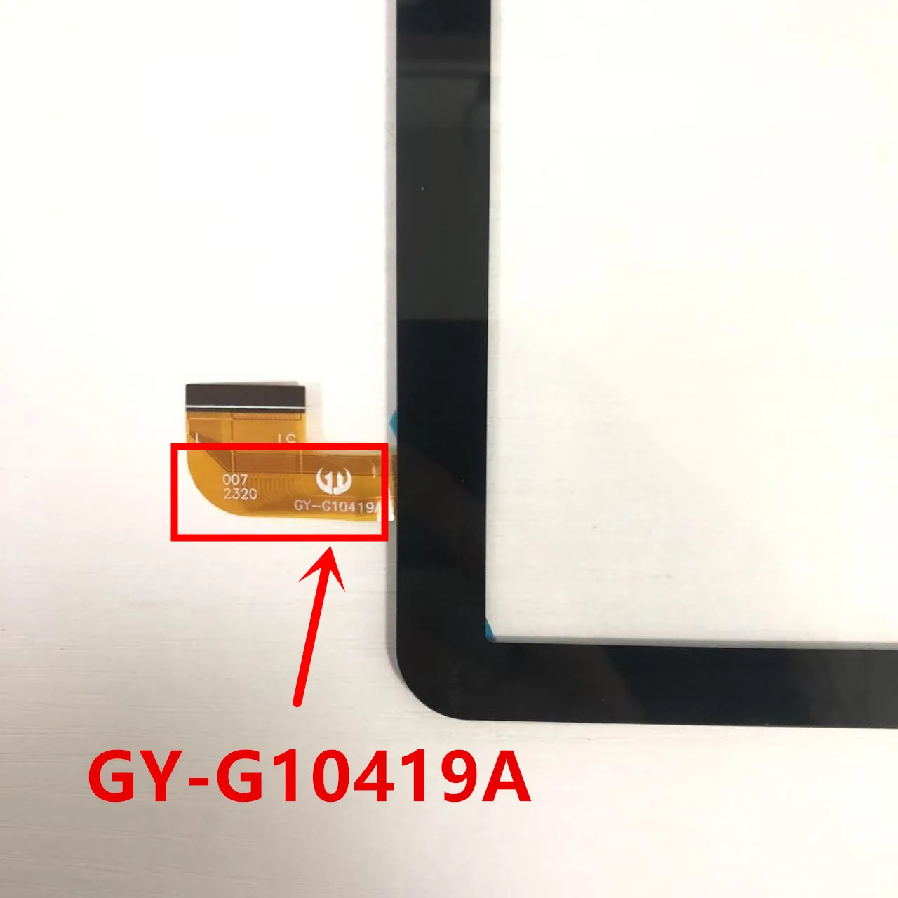 손으로 쓴 용량성 스크린용 GY-G10419A 검정색 터치스크린