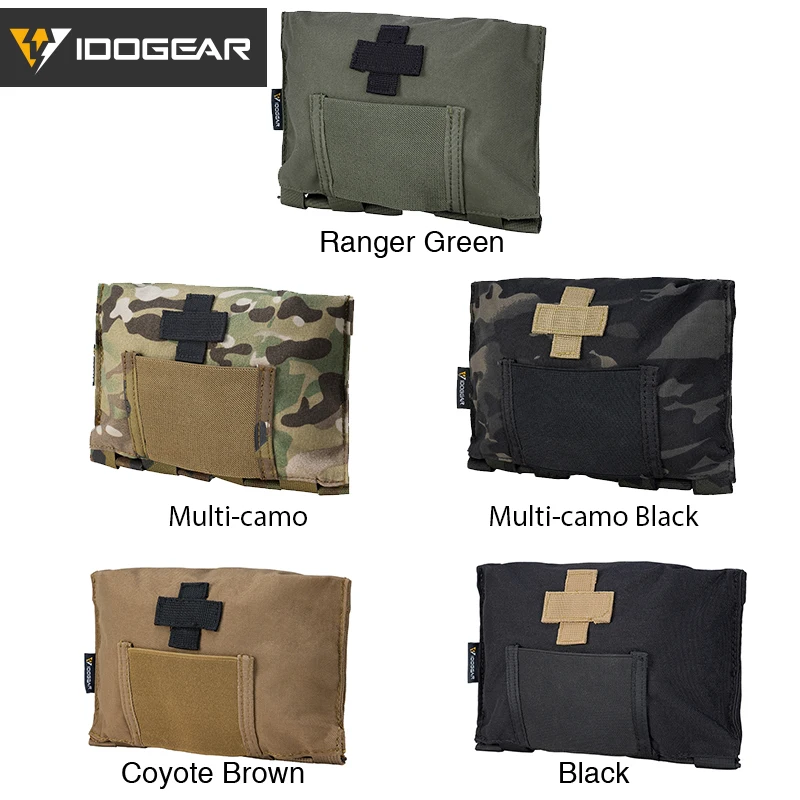 IDOGEAR Tactical Medical Pouch Organizer First Aid Kit Bag MOLLE 9022B Medical Emergency Equipment Hunting 3548